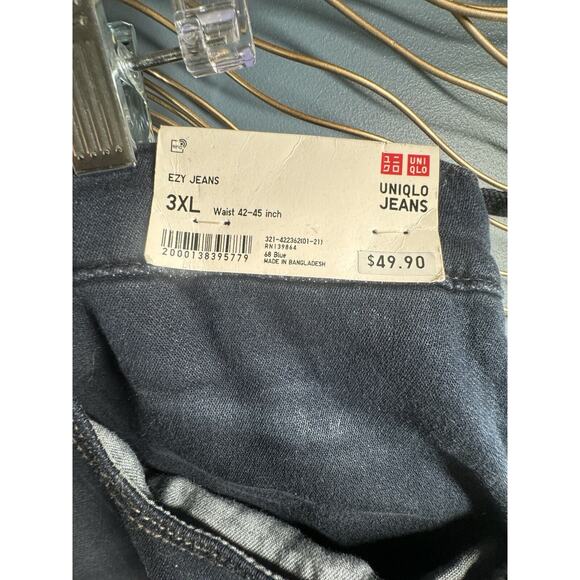 Uniqlo Women’s 3XL Tapered Jeans Stretch Denim Plus Size EZY 42-45 Inch Waist - Picture 4 of 6